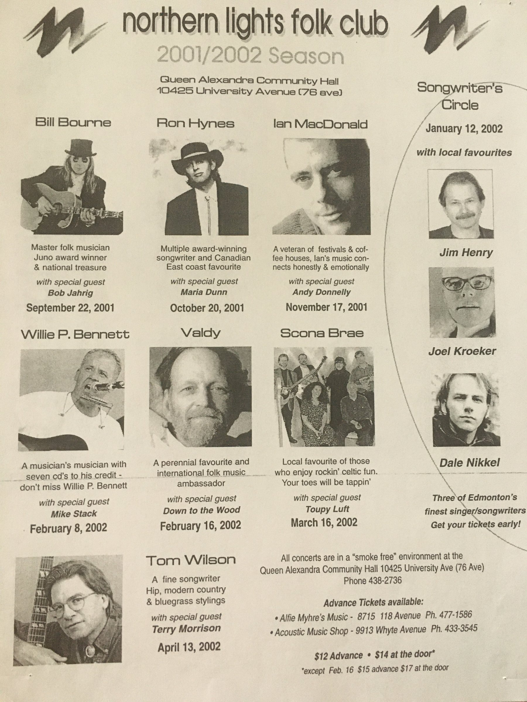 2001 - 2002 Brochure Page 1